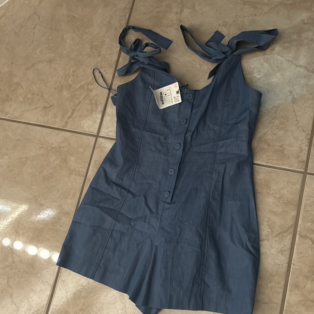 NWT! Zara Tie Strap Playsuit